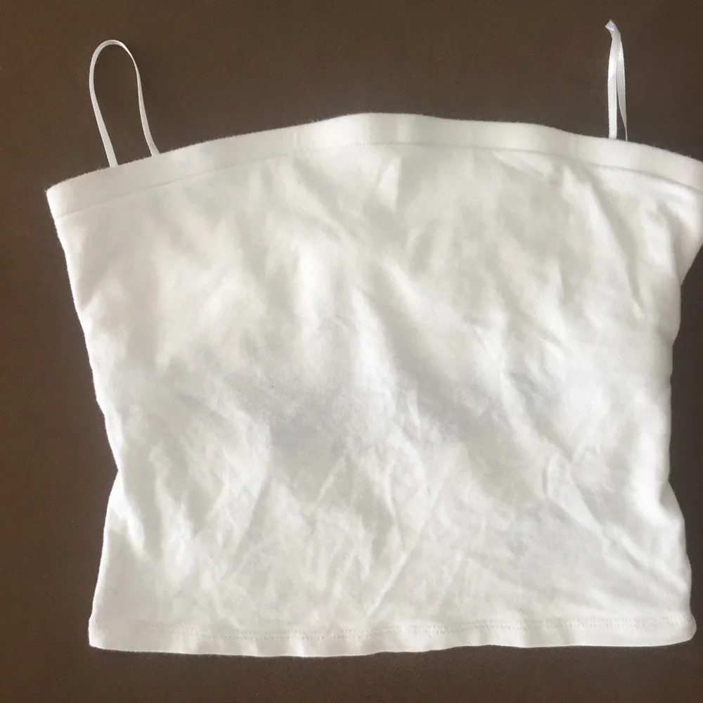 GUESS White Tube Top with Bow-Back Detail - Picture 4 of 9